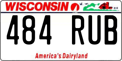 WI license plate 484RUB