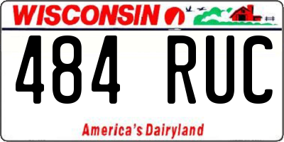 WI license plate 484RUC