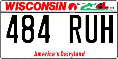 WI license plate 484RUH