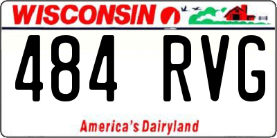 WI license plate 484RVG
