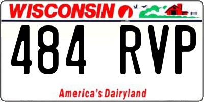 WI license plate 484RVP