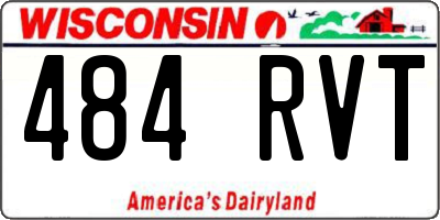 WI license plate 484RVT
