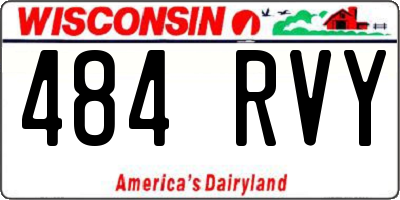 WI license plate 484RVY
