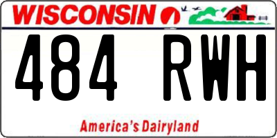 WI license plate 484RWH