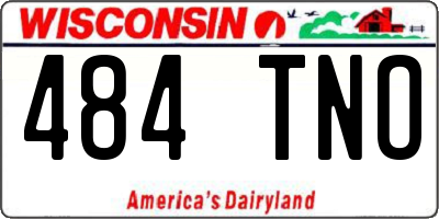 WI license plate 484TNO