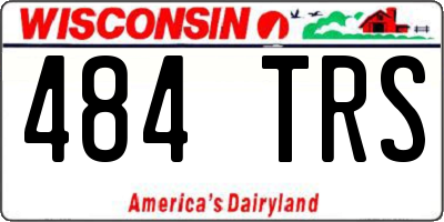 WI license plate 484TRS