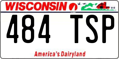 WI license plate 484TSP
