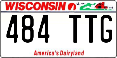 WI license plate 484TTG