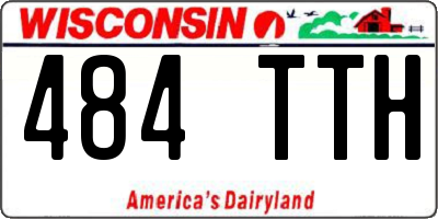 WI license plate 484TTH