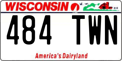 WI license plate 484TWN