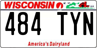 WI license plate 484TYN