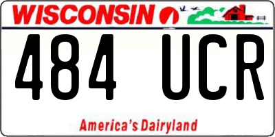 WI license plate 484UCR