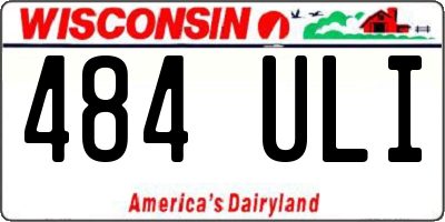 WI license plate 484ULI