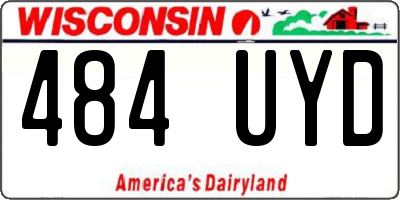WI license plate 484UYD