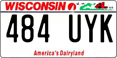 WI license plate 484UYK