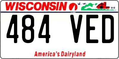 WI license plate 484VED