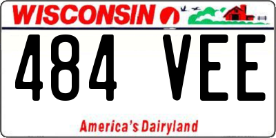 WI license plate 484VEE