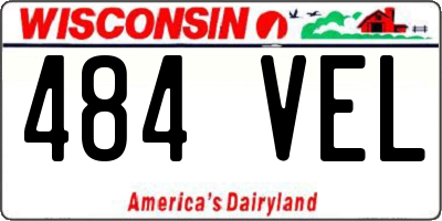 WI license plate 484VEL