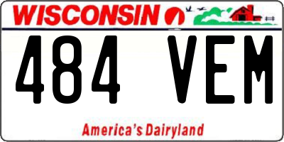 WI license plate 484VEM