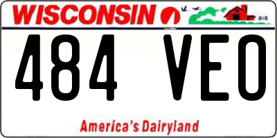 WI license plate 484VEO