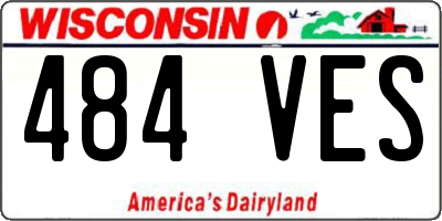WI license plate 484VES