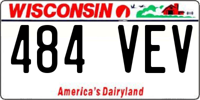 WI license plate 484VEV