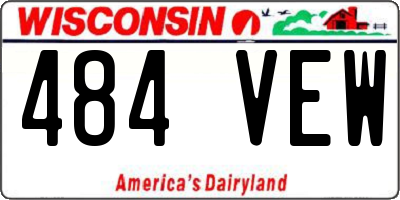 WI license plate 484VEW