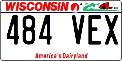 WI license plate 484VEX