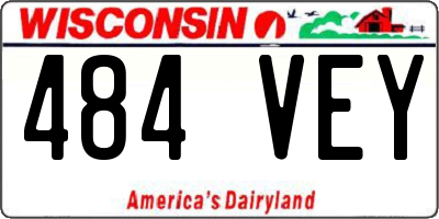 WI license plate 484VEY