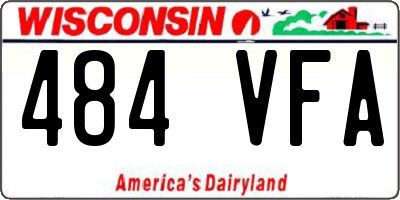 WI license plate 484VFA