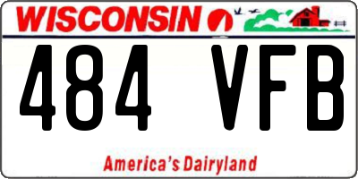 WI license plate 484VFB