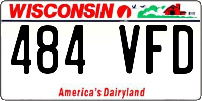 WI license plate 484VFD