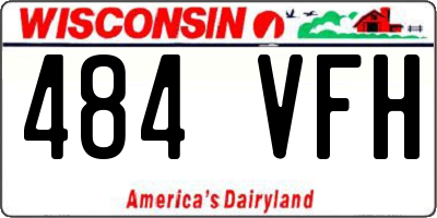 WI license plate 484VFH