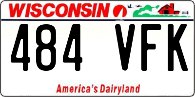 WI license plate 484VFK