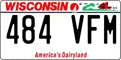 WI license plate 484VFM
