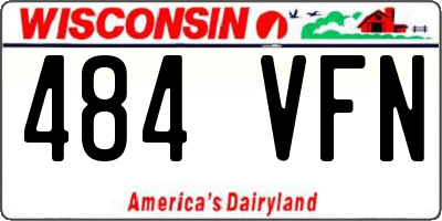WI license plate 484VFN
