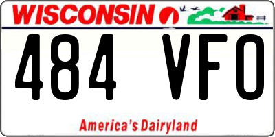 WI license plate 484VFO