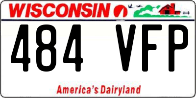 WI license plate 484VFP