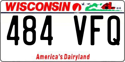 WI license plate 484VFQ