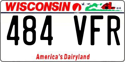 WI license plate 484VFR