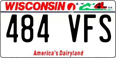 WI license plate 484VFS