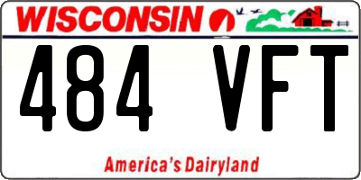 WI license plate 484VFT