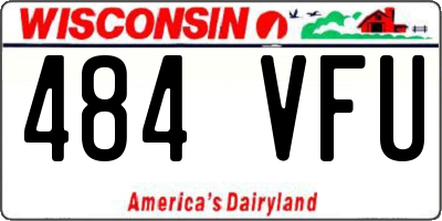 WI license plate 484VFU