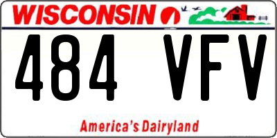 WI license plate 484VFV