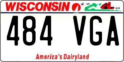 WI license plate 484VGA