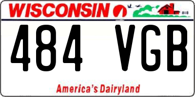 WI license plate 484VGB