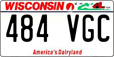 WI license plate 484VGC