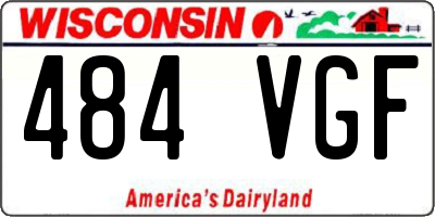 WI license plate 484VGF