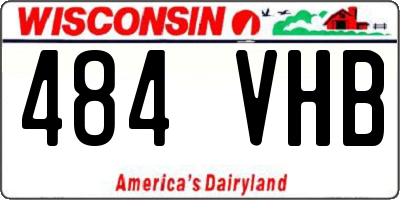 WI license plate 484VHB