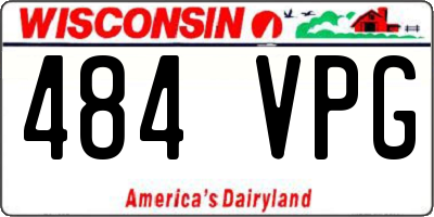 WI license plate 484VPG
